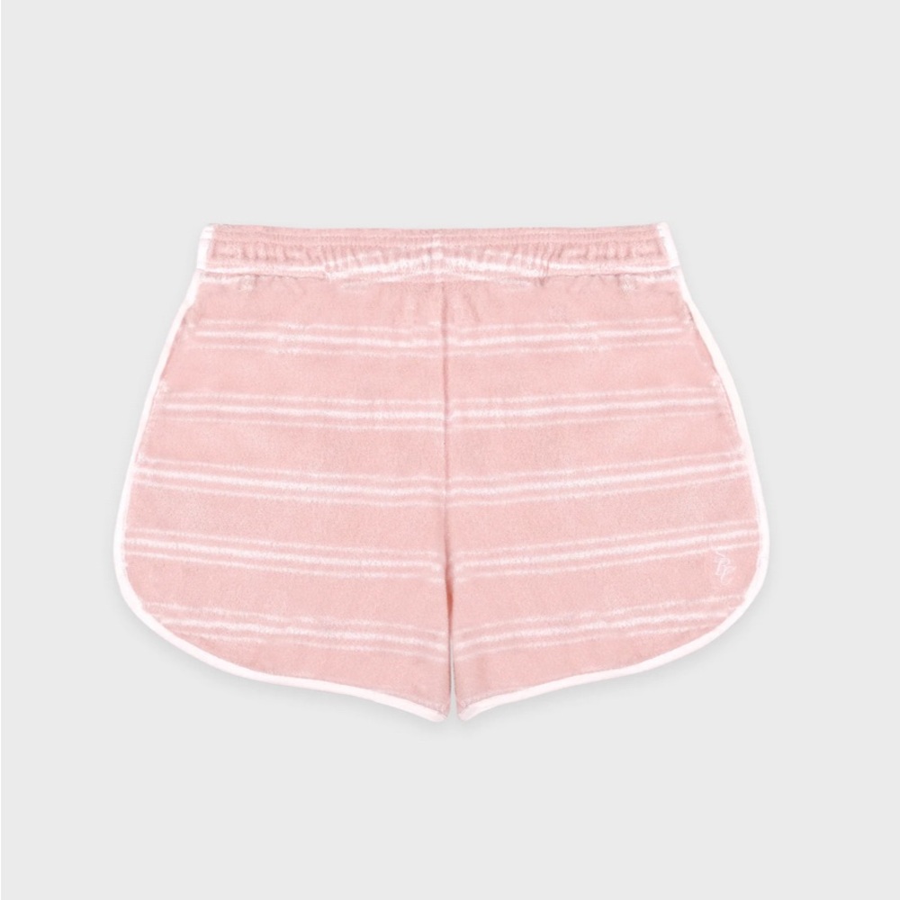 Sporty & Rich Terry Short - Pink Dolphin Striped